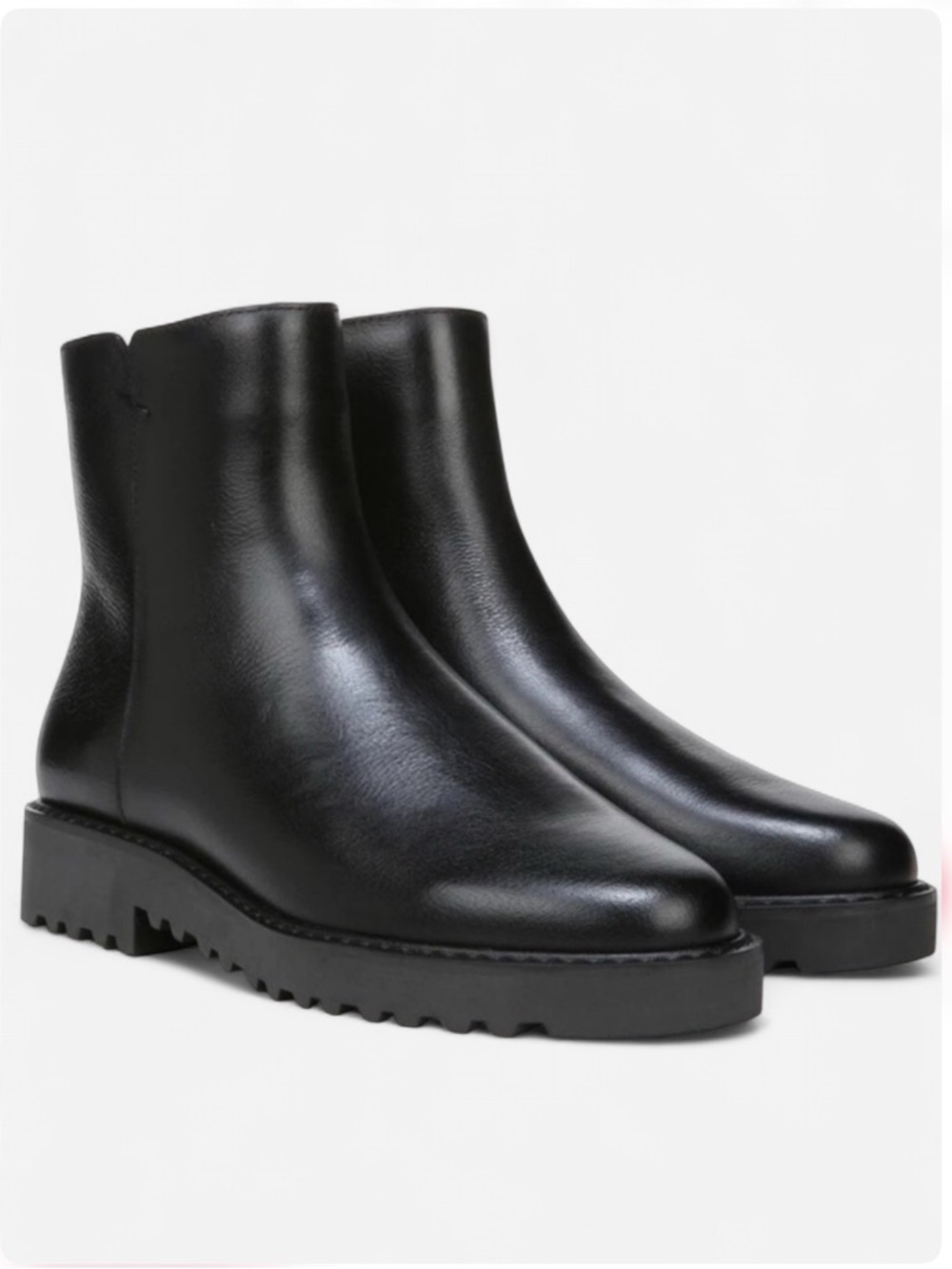 Franco Sarto Black Cassie Leather Ankle Booties New Without Box Size 5